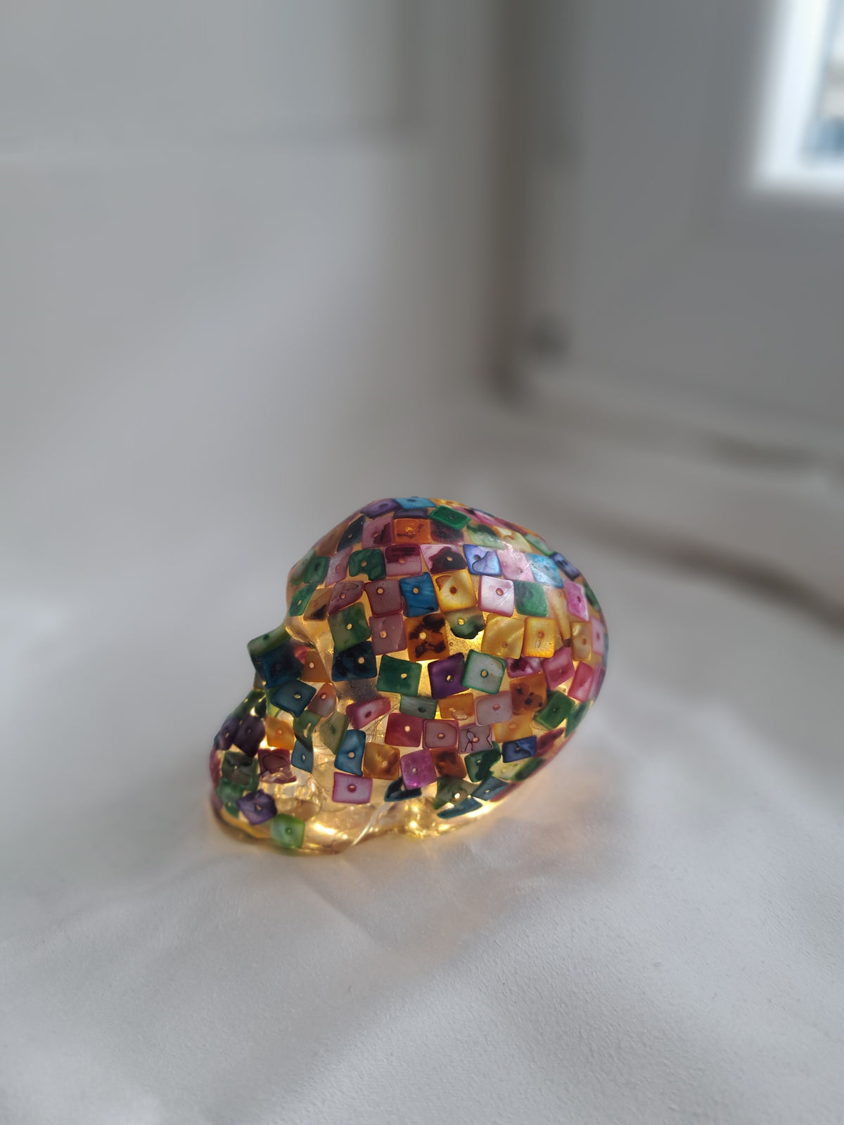 Dekoschädel Perlmut