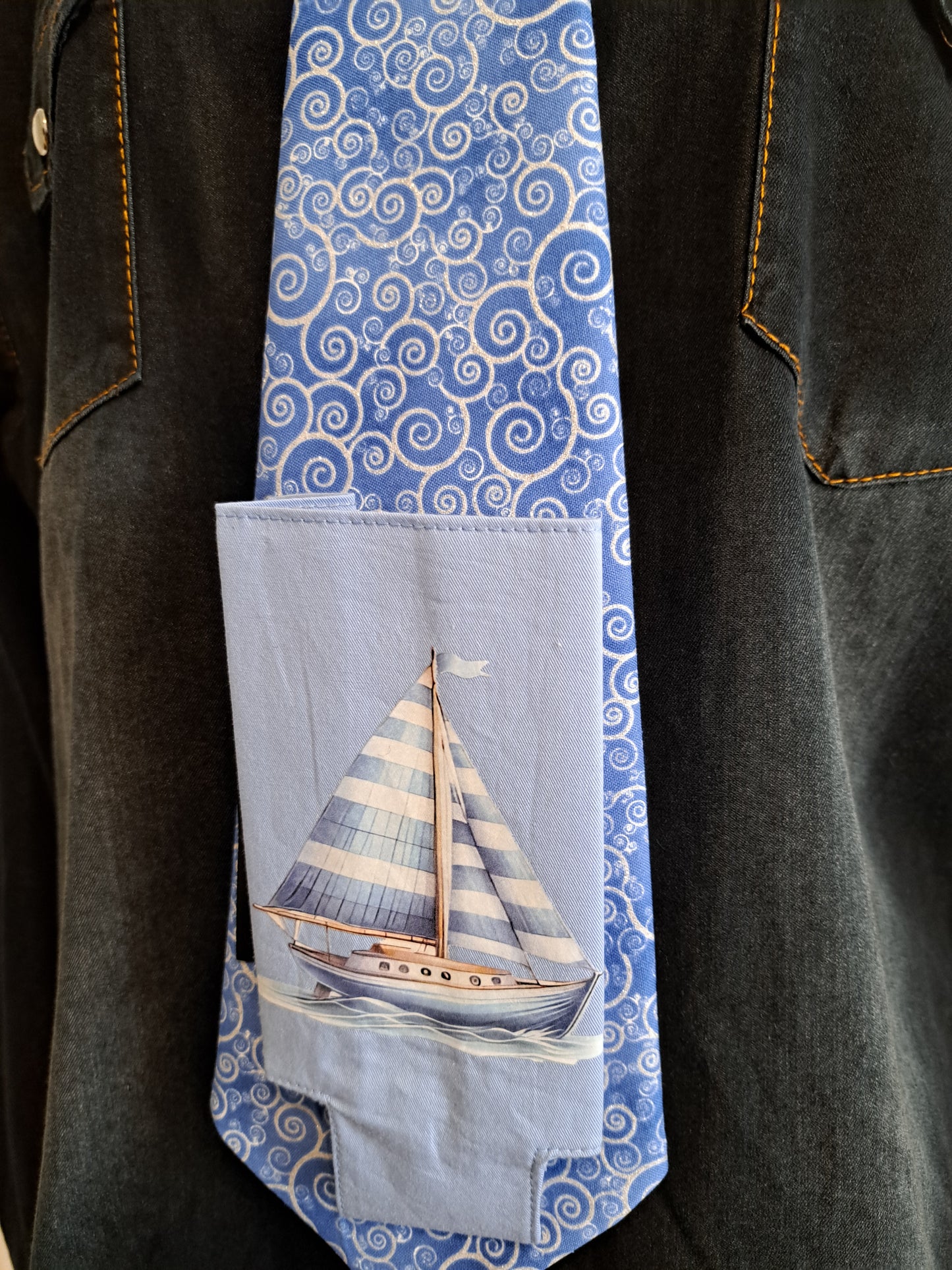 Krawatte Segelschiff